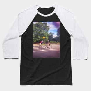 Central Park Bikers Manhattan New York City Baseball T-Shirt